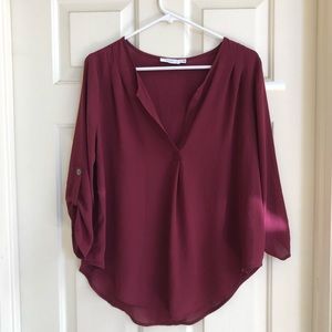 Lush Roll Tab Sleeve Tunic M